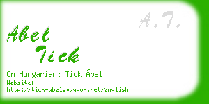 abel tick business card