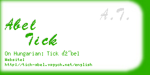 abel tick business card